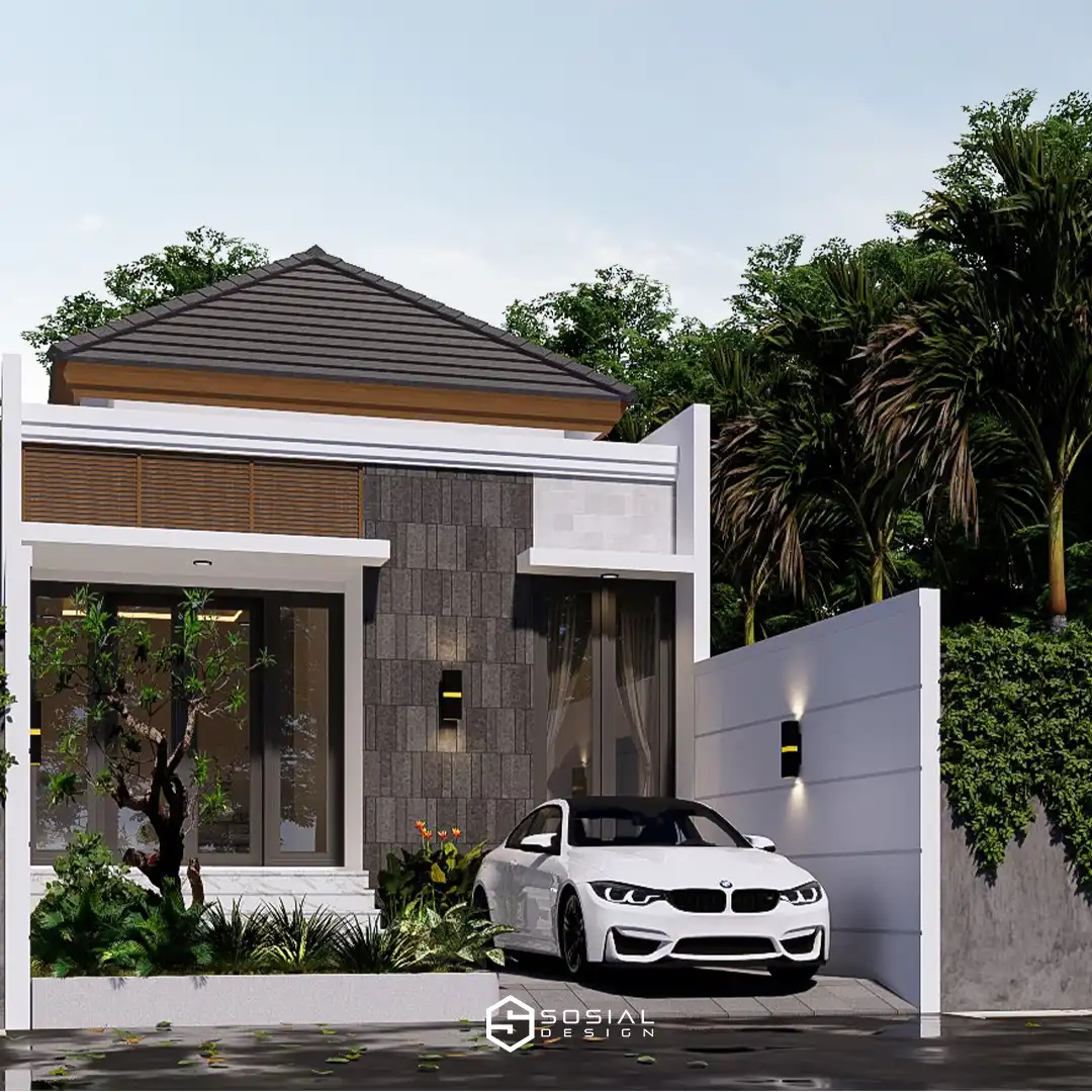 Desain Rumah Bali Modern 1 Lantai