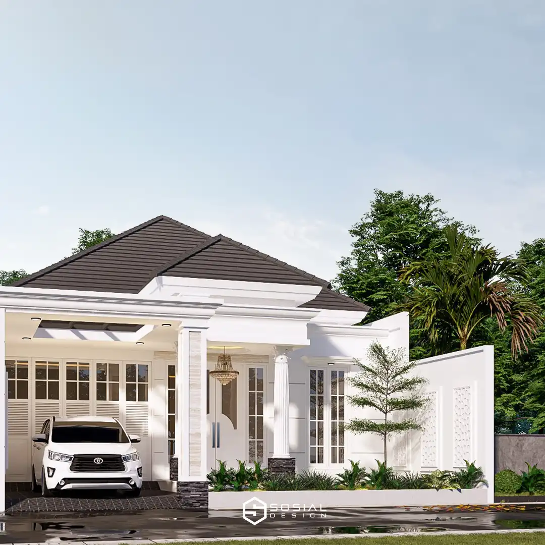 Desain Rumah Klasik 1 Lantai