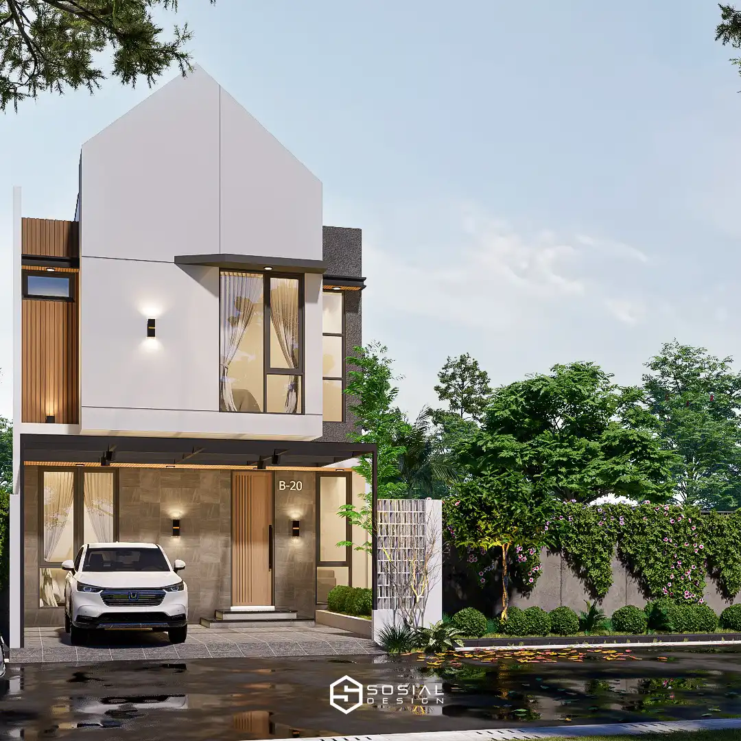 Desain Rumah Scandinavian 2 Lantai