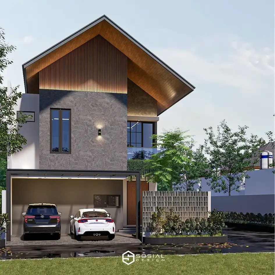 Jasa Desain Rumah Japandi Industrial 