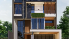 Desain Rumah Modern Tropis 3 Lantai Surabaya