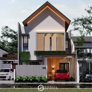 Desain Rumah Scandinavian 2 Lantai Lamongan