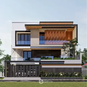Desain Rumah Modern 3 Lantai Gresik