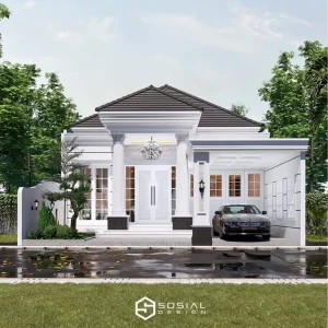 Desain Rumah Klasik 1 Lantai Solo
