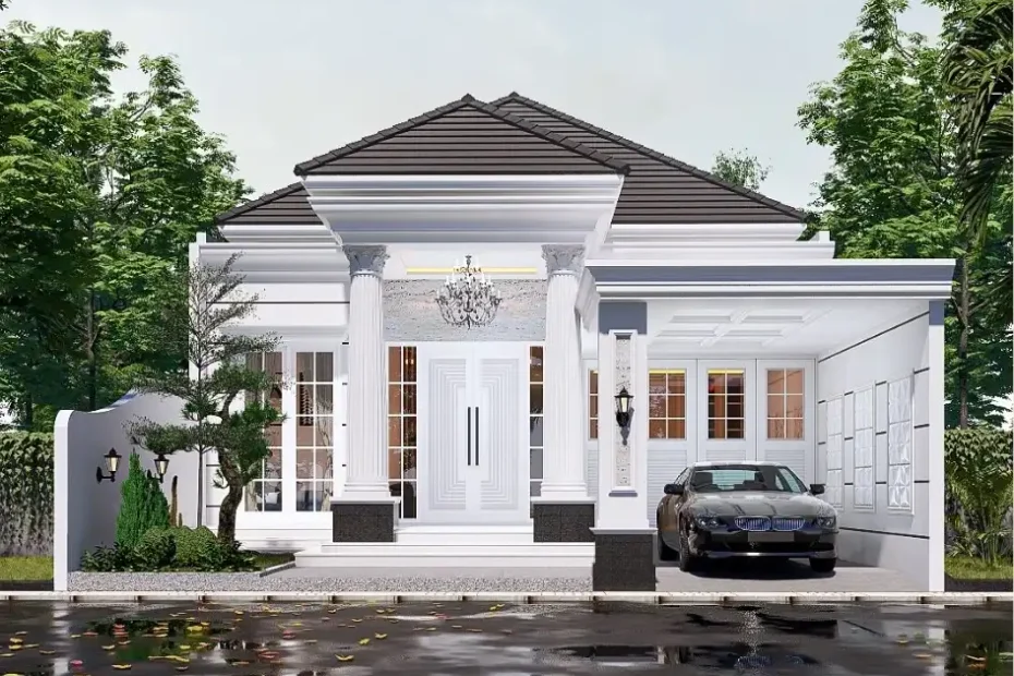 Desain Rumah Klasik 1 Lantai Solo