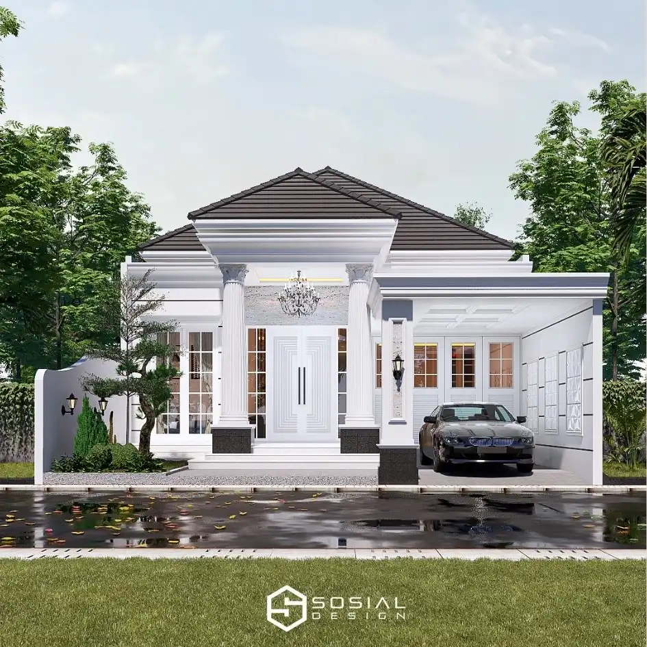Desain Rumah Klasik Ibu T – Solo