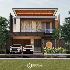 Desain Rumah Modern Tropis 2 Lantai Semarang