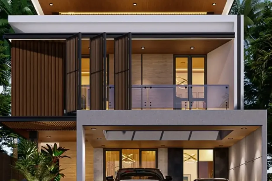 Desain Rumah Modern Tropis 2 Lantai Purwakarta