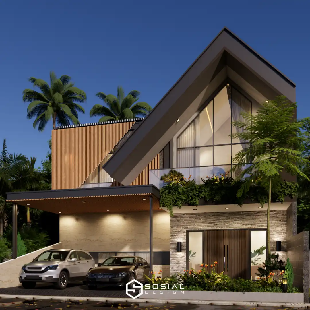 Desain Rumah Scandinavian 2 Lantai Bogor