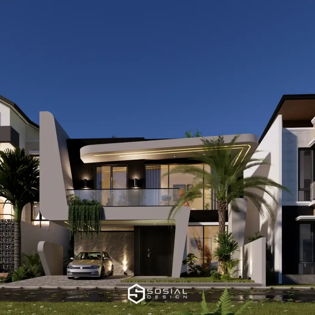 Desain Rumah Futuristik 2 lantai Tangerang