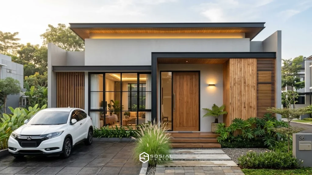 model pintu minimalis dari kayu untuk rumah modern