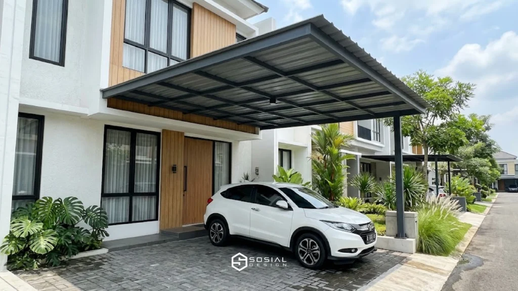 Model kanopi perumahan minimalis modern elegan