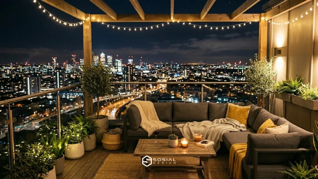 rumah dengan rooftop modern nyaman untuk keluarga