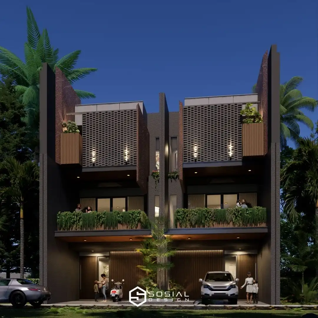 desain rumah kontemporer 3 lantai Purwakarta