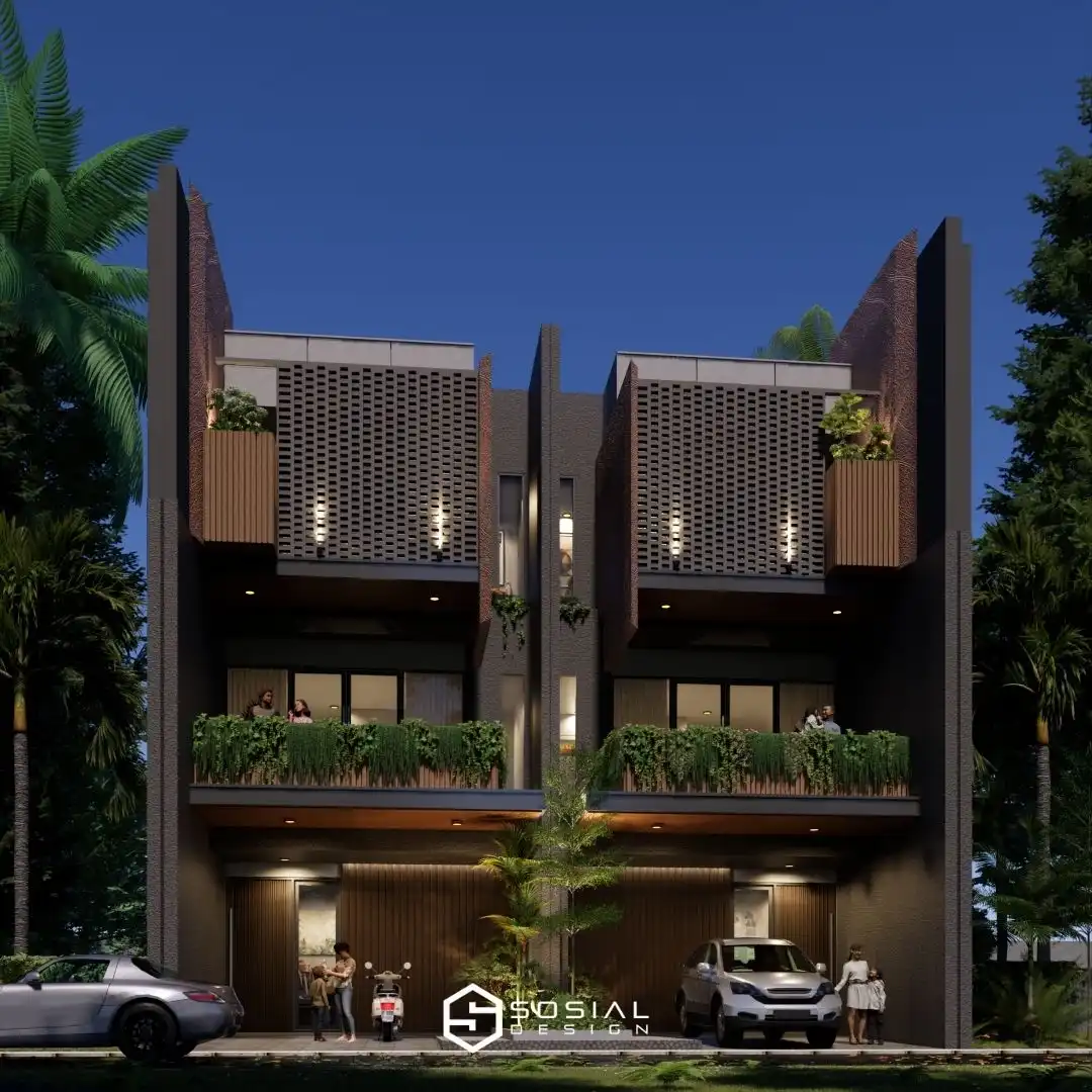 desain rumah kontemporer 3 lantai Purwakarta