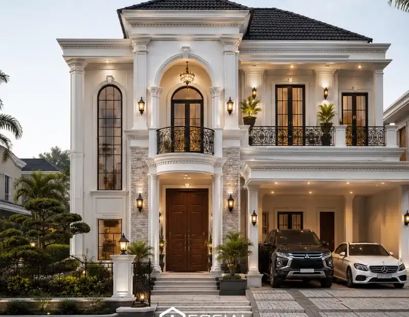 Desain Rumah Klasik Modern Luxury
