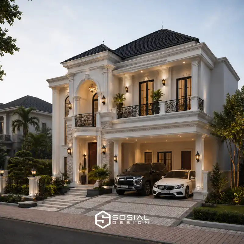 Desain Rumah Klasik Modern Luxury
